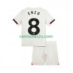 Camisolas de futebol Chelsea Enzo Fernandez 8 Criança Equipamento Alternativa 2025/26 Manga Curta